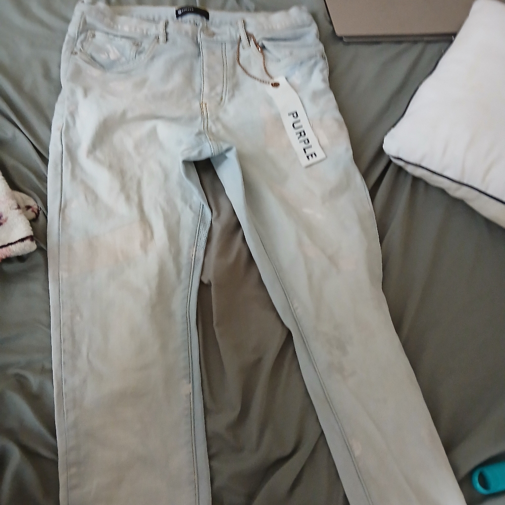 Purple jeans